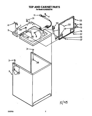 Top and cabinet