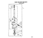 Whirlpool 6LA9320XTW1 brake and drive tube diagram