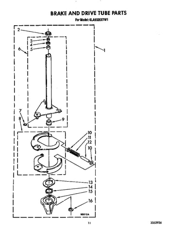 Brake and drive tube