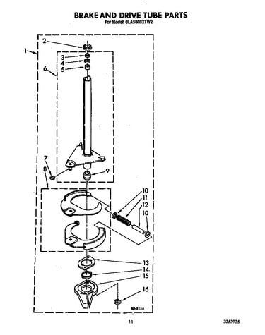 Brake and drive tube
