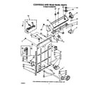 Whirlpool 6LA6300XTW2 controls and rear panel diagram