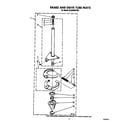 Whirlpool 6LA6300XTW2 brake and drive tube diagram