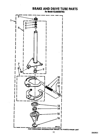 Brake and drive tube