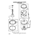 Whirlpool 4LA6300XXW0 agitator, basket and tub diagram