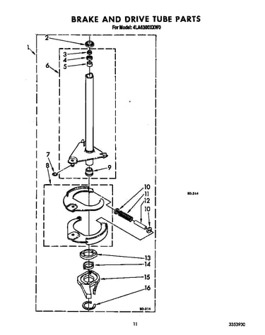 Brake and drive tube