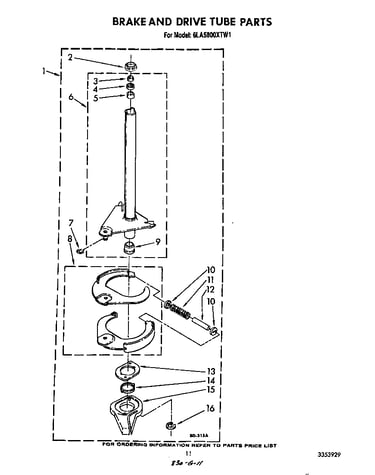 Brake and drive tube