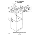 Whirlpool 6LA5800XTW0 top and cabinet diagram