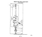 Whirlpool 6LA6300XTW0 brake and drive tube diagram