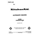 KitchenAid KAWE842WWH0 front cover diagram