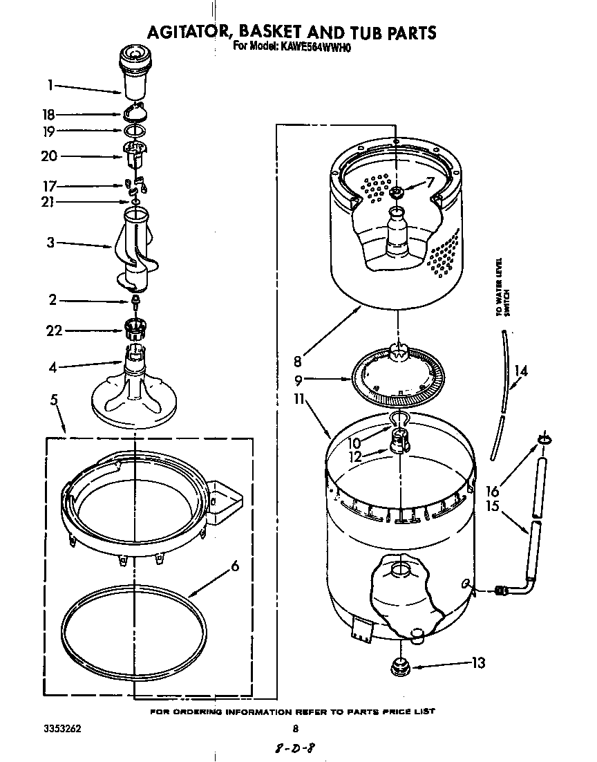 Agitator basket and tub