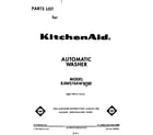 KitchenAid KAWE764WWH0 front cover diagram