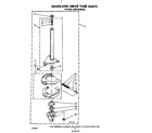 KitchenAid KAWE764WWH0 brake and drive tube diagram