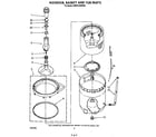 KitchenAid KAWE742WWH0 agitator, basket and tub diagram