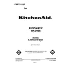 KitchenAid KAWE660WWH0 front cover diagram