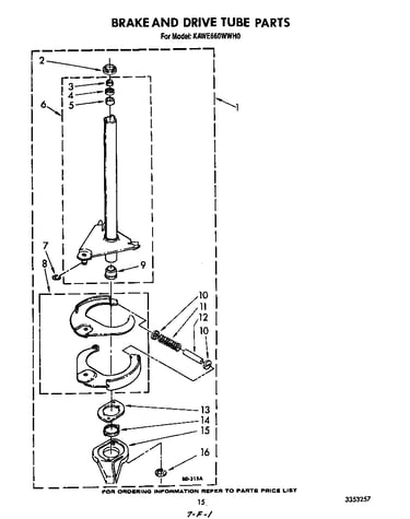 Brake and drive tube