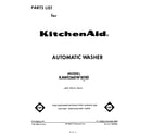 KitchenAid KAWE560WWH0 front cover diagram