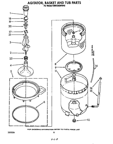 Agitator, basket and tub
