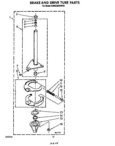 Brake and drive tube