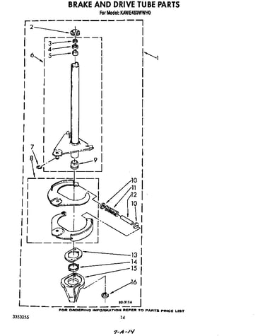 Brake and drive tube