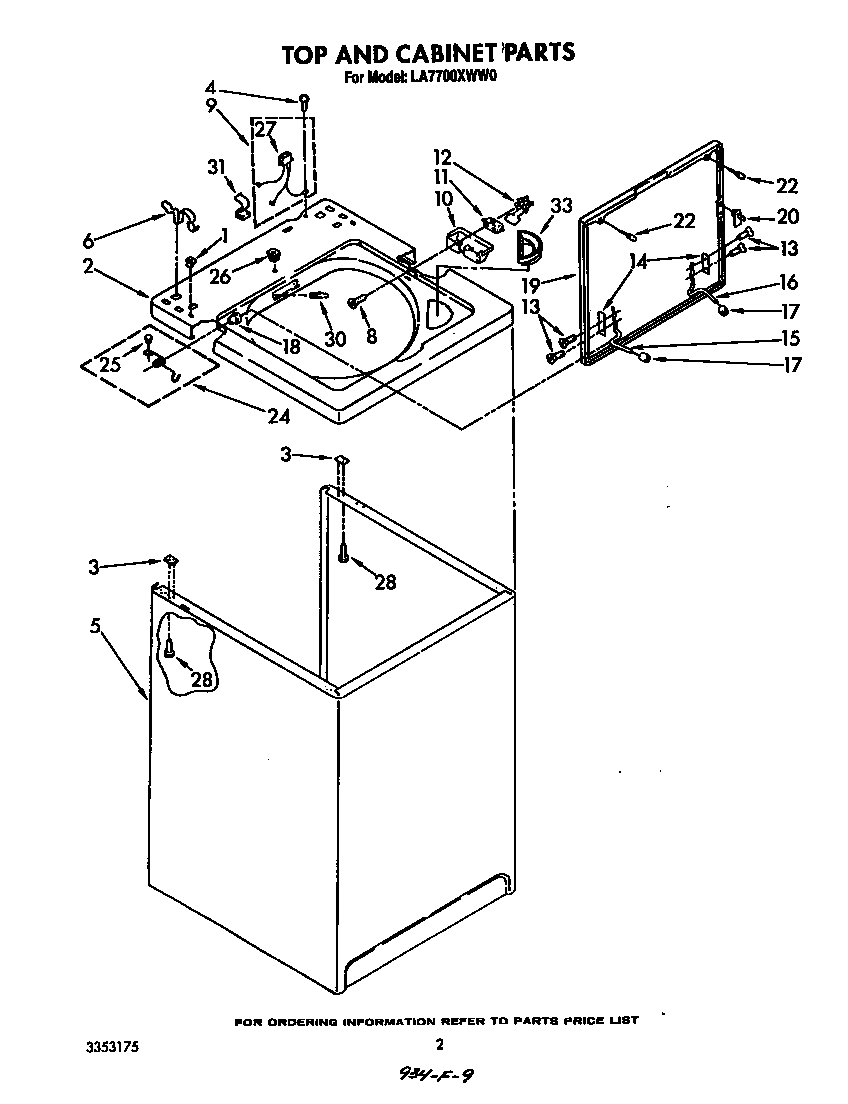 Top and cabinet