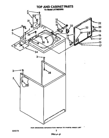 Top and cabinet