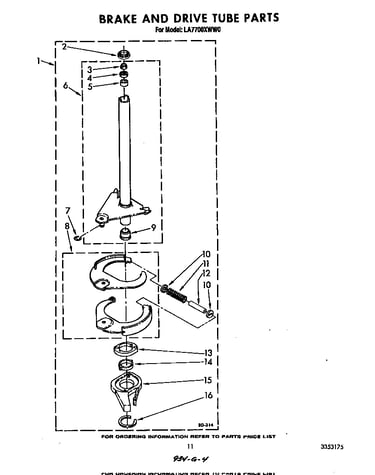 Brake and drive tube