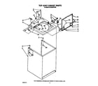 Whirlpool 6LA9320XTW0 top and cabinet diagram