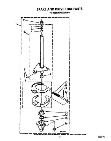 Brake and drive tube