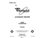 Whirlpool 4LA9300XTW0 front cover diagram