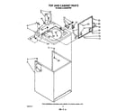 Whirlpool 4LA9300XTW0 top and cabinet diagram