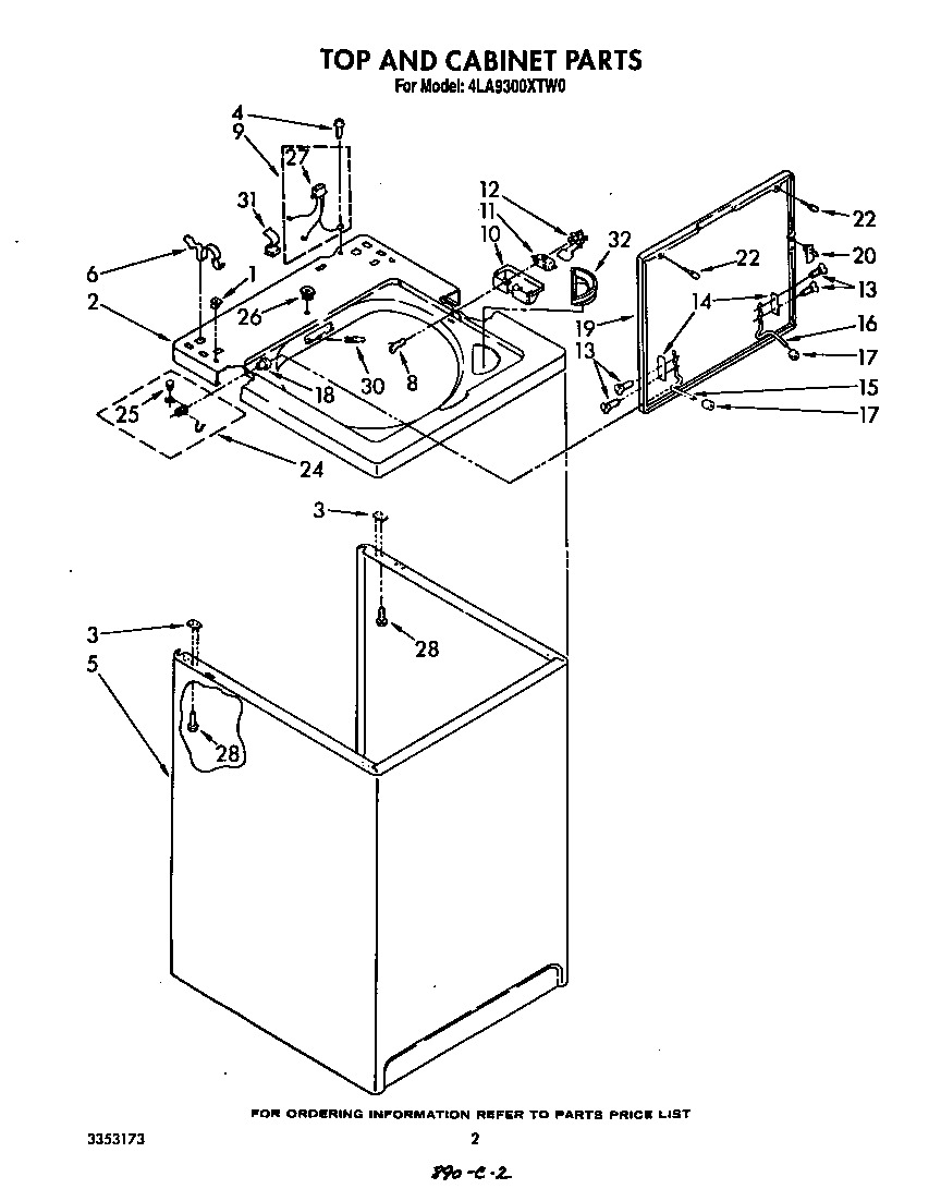 Top and cabinet