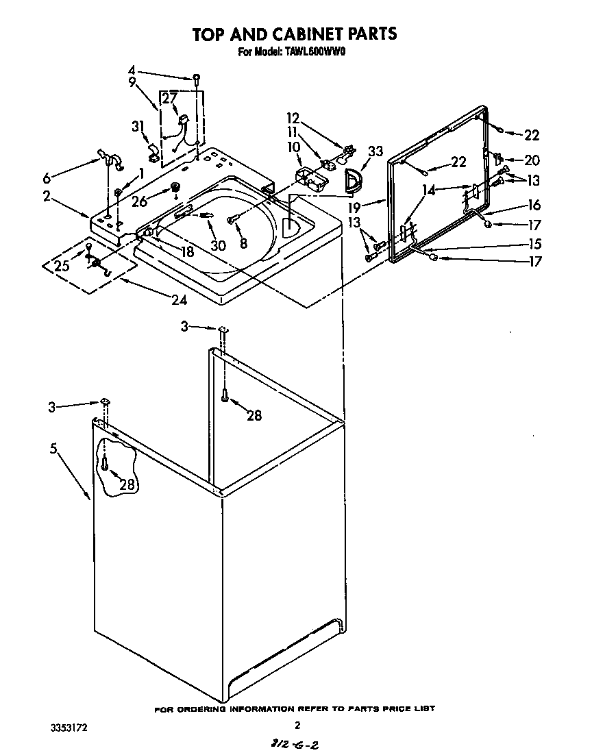 Top and cabinet
