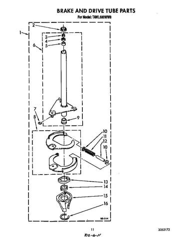 Brake and drive tube