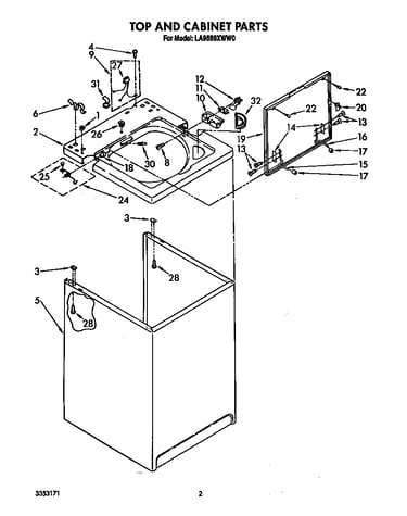 Top and cabinet