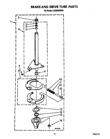 Brake and drive tube