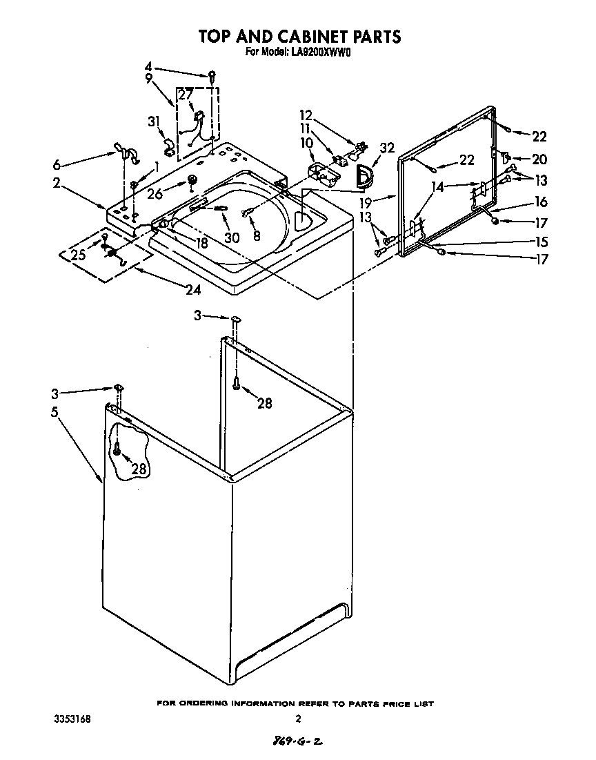 Top and cabinet