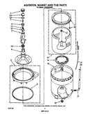 Agitator, basket and tub