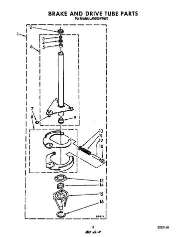 Brake and drive tube