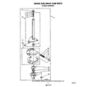Whirlpool LA8580XWW0 brake and drive tube diagram