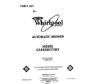 Whirlpool GLA5580XSW3 front cover diagram