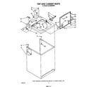 Whirlpool GLA5580XSW3 top and cabinet diagram