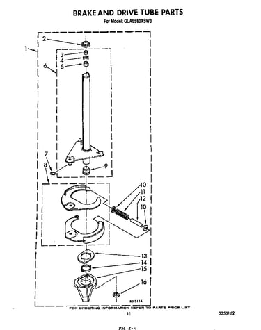 Brake and drive tube