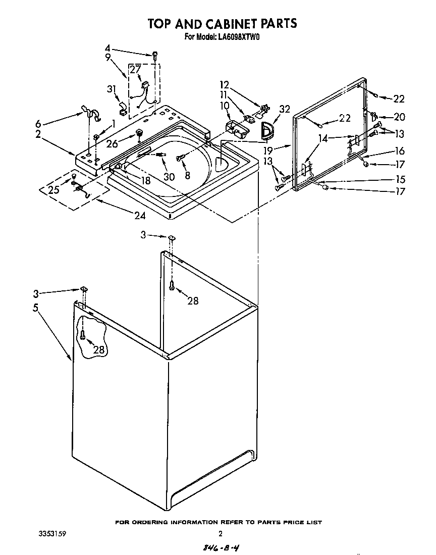 Top and cabinet