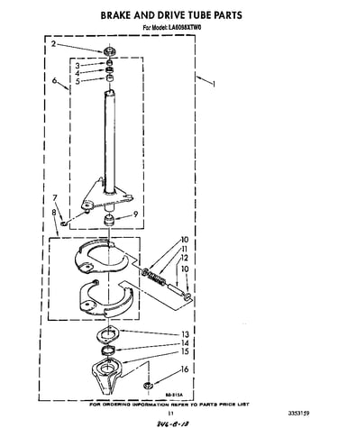 Brake and drive tube
