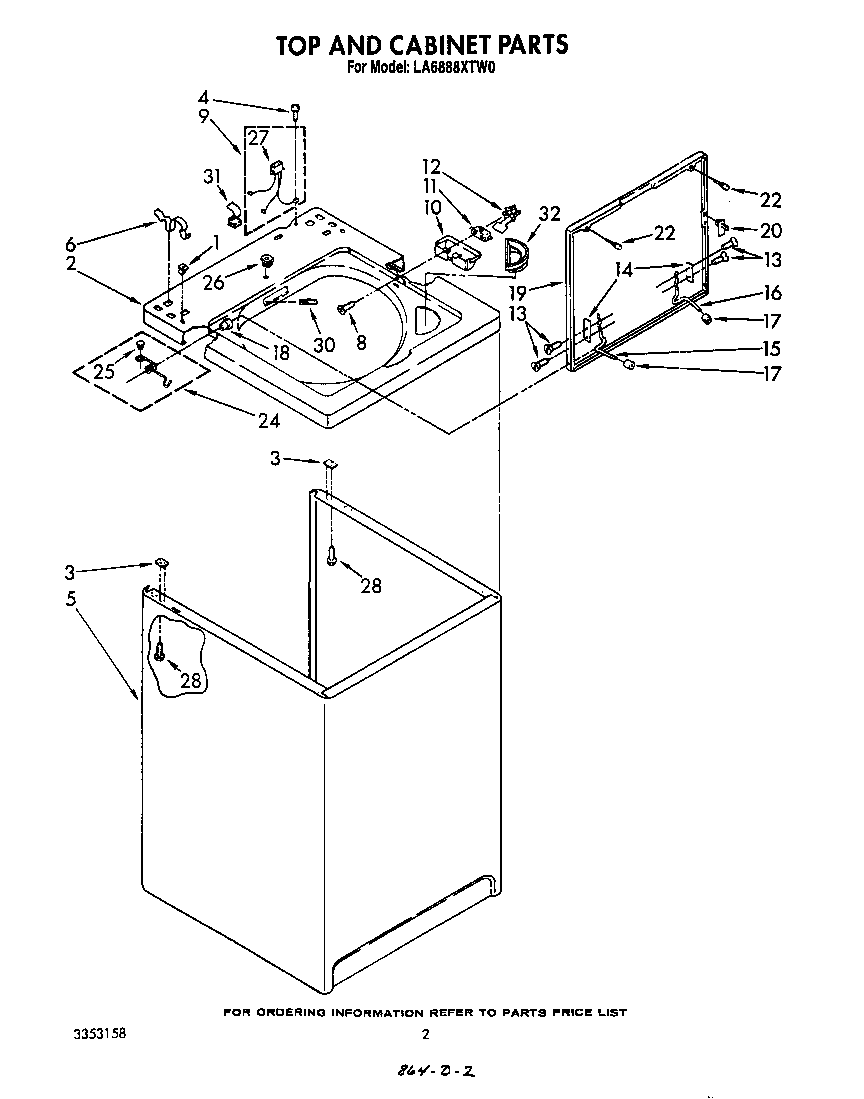 Top and cabinet