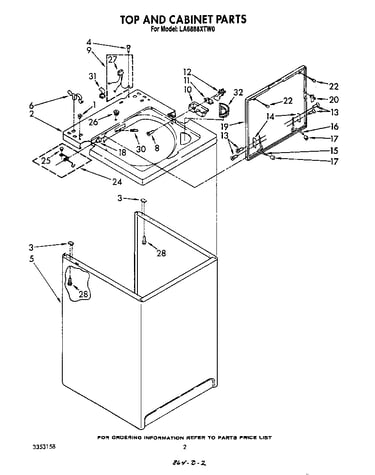 Top and cabinet