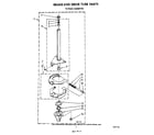 Whirlpool LA6888XTW0 brake and drive tube diagram