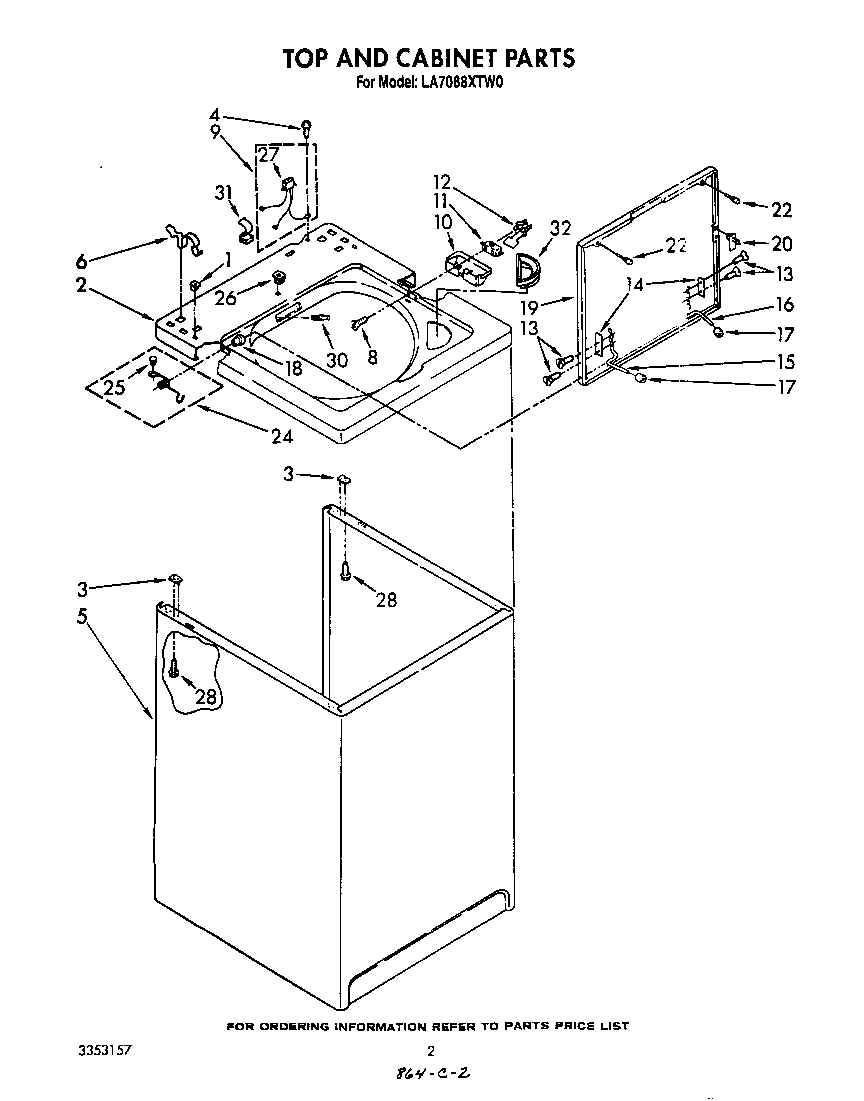 Top and cabinet