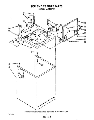 Top and cabinet