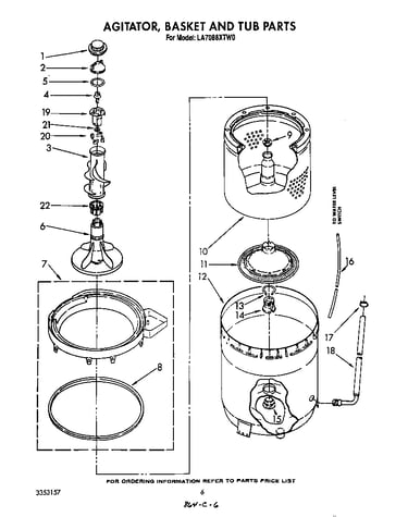Agitator, basket and tub